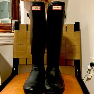 Hunter Original Black Boots Black-Women US 8